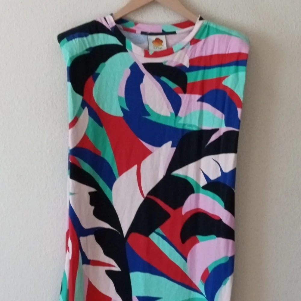 FARM Rio Colorful Abstract Midi Dress - Picture 3 of 11